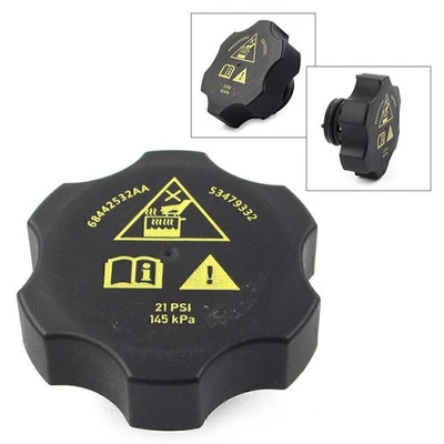 1x Black Radiator Coolant Recovery Bottle Cap ABS 68249136AA - Image 1 of 4