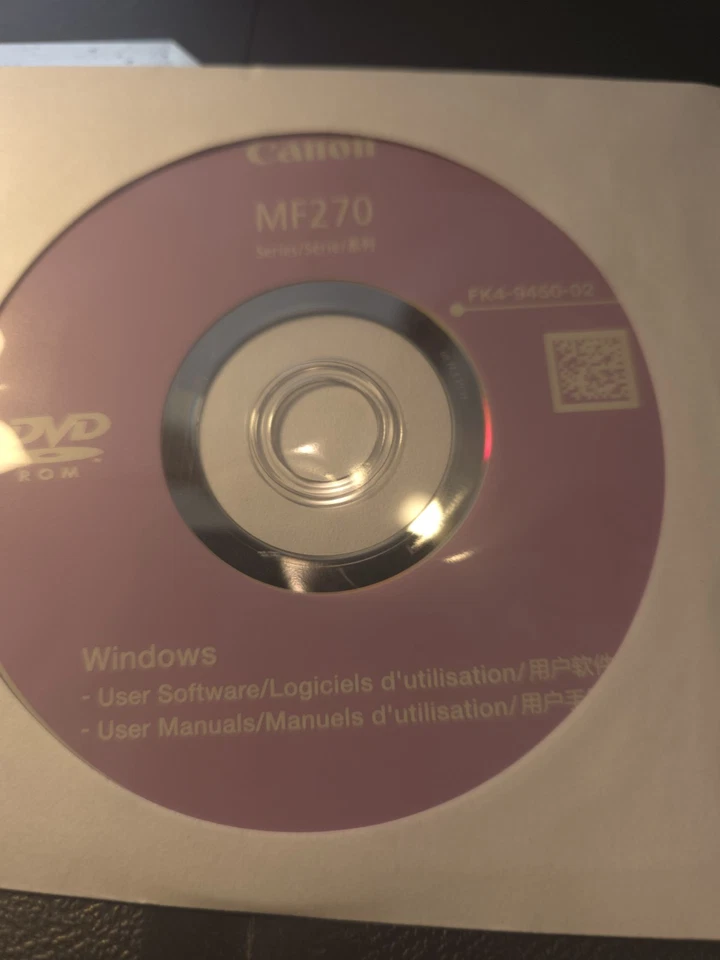 Canon MF 270 Setup Installation DVD ROM Software /Driver FK4-9450-02 NEW,OEM! - Image 1 of 4