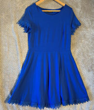 Blue Lace Edge Dress Size 16 Woman's Evening DOROTHY PERKINS