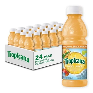 Jugo de mango Tropicana 100 % piña melocotón, 24 botellas (10 oz) - sin azúcares añadidos - Imagen 1 de 6