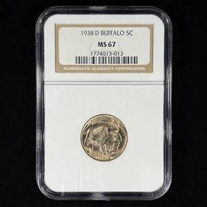 1938-D 5C MS67 NGC Buffalo Nickel - Picture 1 of 4