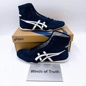 Zapatos de Lucha Asics 1083A001 EX-EO Pedido Especial Azul Marino X Blanco Borde Azul Marino Nuevos - Imagen 1 de 20