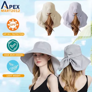 1/2 STCK. Boonie Mütze Damen Pferdeschwanz breite Krempe Eimer Hals Klappe Kappe Outdoor UV Block - Bild 1 von 14
