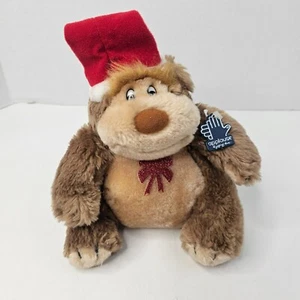 VTG Applause 1981 Egbert Baby Plush Teddy Bear Brown Christmas Hat Stuffed Toy - Picture 1 of 10
