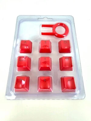 9 x rote gaming PBT Tastenkappen keycaps key caps Tasten für cherry mx - Bild 1 von 4