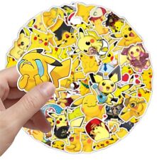 50 Pikachu Pokemon  Stickers Laptop Home Wall Window Kids Bedroom Fridge UK NEW