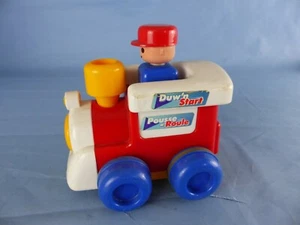 Ancien train LOCO locomotive TOMY Push N Go Pousse roule de 1991 VINTAGE H - Picture 1 of 4