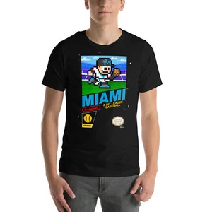 Camiseta deportiva vintage retro del equipo de béisbol de los Miami Marlins de 8 bits de Nintendo NES retro - Imagen 1 de 13