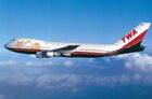 TWA Trans World Airlines Boeing 747-131 N93108 postcard