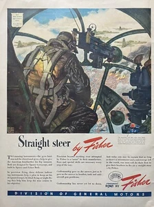 Vintage 1943 Ad Fisher General Motors War Bonds Life Magazine Ephemera WW2 Era - Picture 1 of 1
