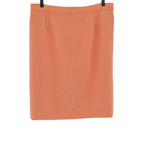 Gonna vintage VALENTINO donna taglia 10 Miss V arancione pastello gonna a matita classica anni 80