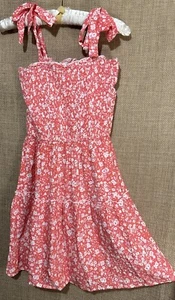 Zesica Dress S Cute Smocked Bodice Flowy Rayon Boho Hippie Floral Sundress NWT - Picture 1 of 6