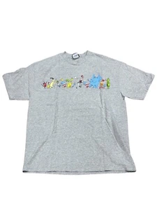 Vtg 2001 Dr Seuss Men’s T-shirt Size XL Gray Cat In The Hat Grinch Thing 1,2 VGC - Picture 1 of 9