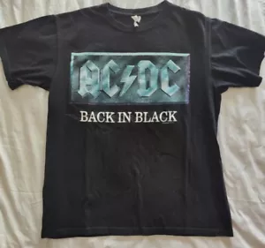 AC/DC Camicia Vintage Back In Nero Large L 1996 - Foto 1 di 7