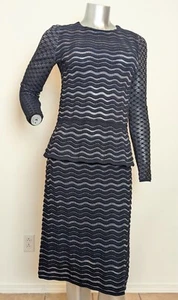 PRÍSTINO Tory Burch Peplum Texturizado Suéter Falda CONJUNTO Talla Pequeña/Mediana Lana - Imagen 1 de 9