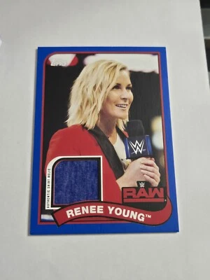 2018  Topps heritage Renee Young Raw Authentic Shirt Worn Relic #/50 RARE SSP!! - Image 1 of 2
