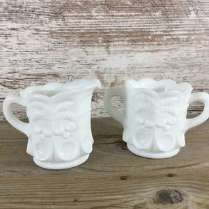 Westmoreland Kirsche Daumenabdruck Milchglas Milchkännchen & Zucker Set - Bild 1 von 10