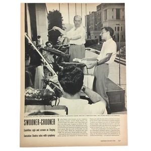 Frank Sinatra 1943 artículo impreso Swooner Crooner cantante sinfonía filarmónica de Nueva York - Imagen 1 de 2