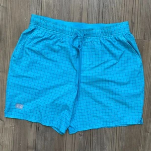 Under Armour - Tide Chaser Boardshorts Checkered Light Blue Loose Men's - Size L - Picture 1 of 7