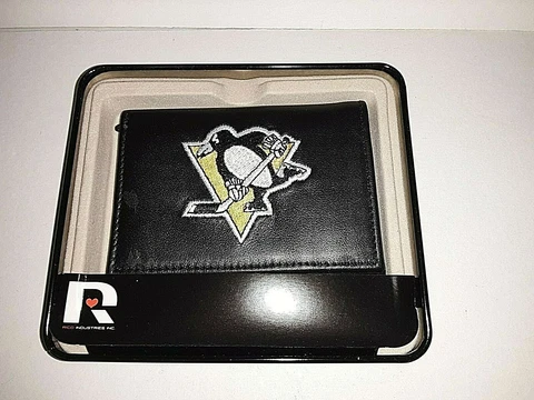 Pittsburgh Penguins NHL Leather Embroidered Tri-fold Wallet Cover