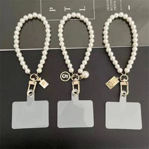 Mobile Phone Lanyard Pearl Wrist Strap Pearl Lanyard Strap Short Pearl Lanyard - Zdjęcie 1 z 19