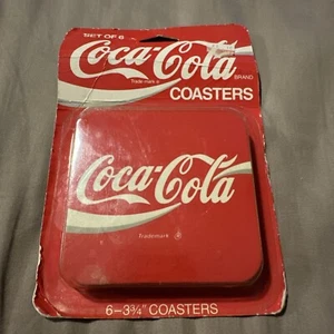 Vintage Coca-Cola Coasters Factory Sealed Package Set of 6 Coasters New - Picture 1 of 3