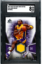 2007-08 SP GAME USED KOBE BRYANT JERSEY RELIC #125 SGC 8