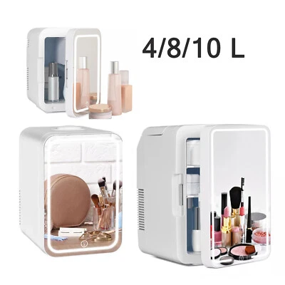 ELECWISH 8/10L Mini Fridge Skincare Portable Refrigerator Cooler&Warmer LED Door - Image 1 of 4