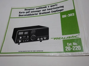 realistic dx-302 Breitband - Empfänger  Bedienungsanleitung - Bild 1 von 3