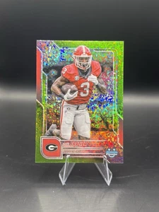 2025 Bowman Chrome U Nate Frazier #80 1st Lime Green Mini-Diamond Refractor /275 - Bild 1 von 2