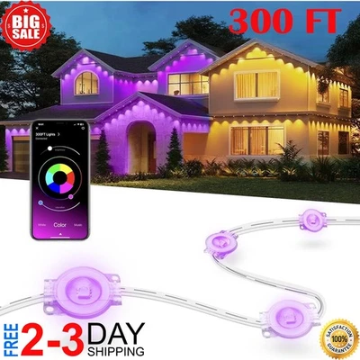 300Ft Permanent Outdoor Lights for House, 2025 New Smart RGB Christmas Lights Ou - Image 1 of 4
