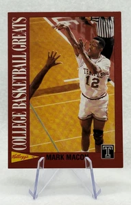 Mark Macon 1992 Kellogg's Raisin Bran College Basketball Greats #16 Temple Owls - Picture 1 of 2