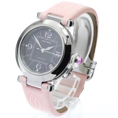 Reloj Cartier Pasha C W3109599 35 mm SS esfera negra fecha automática #C756 Foto 1 de 4