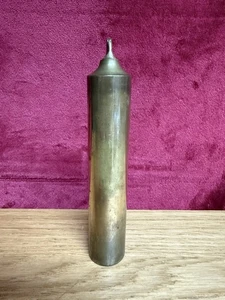 Reloj de pared vintage con caja de latón aplicación de peso. LOTE A de 874 g tamaño 7 pulgadas de alto 1,5 pulgadas de diámetro - Imagen 1 de 7