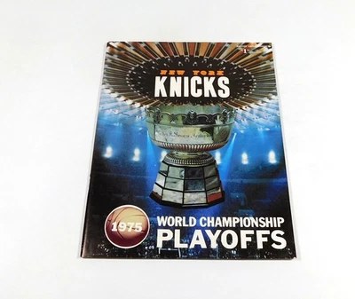1974-75 Houston Rockets at New York Knicks NBA Basketball Playoff Program - Image 1 of 2