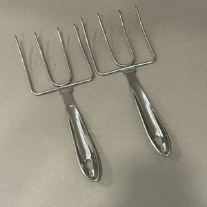 All-Clad Turkey Lifter Forks Stainless Steel Cooking Utensils Kitchen 2pc - Picture 1 of 7