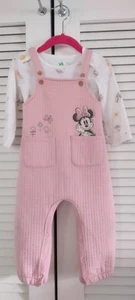 Y2K Disney Minnie Mouse Baby Girls Pink Outfit Jumpsuit Size 18M - Picture 1 of 9