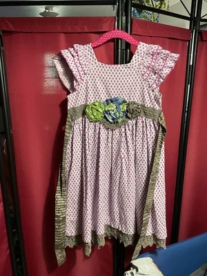 Vestido roseta con volantes pastel mostaza para 6X Foto 1 de 4