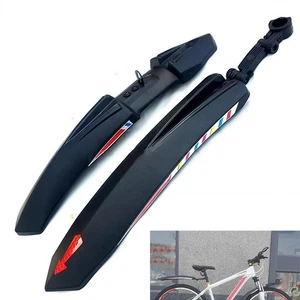 Parafango Posteriore Bicicletta Flexible Leggero Plastica Nero 24''/ 26''/27'' - Foto 1 di 6