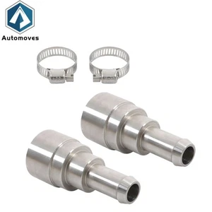 For Chevy Silverado 2500 HD V8 1998-2014 2× Heater Core Coolant Hose Connectors - Picture 1 of 12