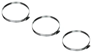 Worm Gear Clamp 5'' Max Hose Size, Steel Silver - Dundas Jafine MC5ZW (3-PACK) - Picture 1 of 3