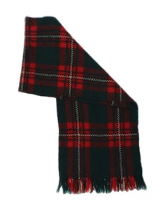 VINTAGE Boys Rectangle Scarf One Size Green Plaid B210 - Picture 1 of 2