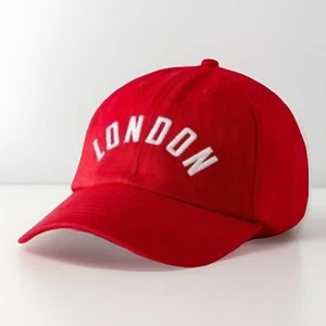 NEW! Anthropologie Red LONDON American Needle Strapback baseball Cap NWT - Picture 1 of 7