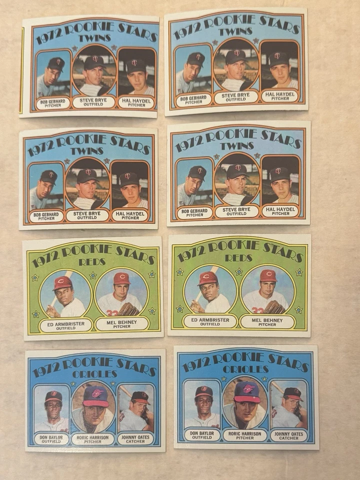 1972 Topps - 1972 Rookie Stars 8 - Tarjetas 4 gemelos, 2 rojos, 2 Orioles Don Baylor Foto 1 de 2