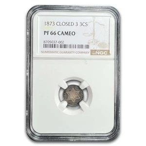 1873 Three Cent Silver PF-66 Cameo NGC (Closed 3) - Picture 1 of 3