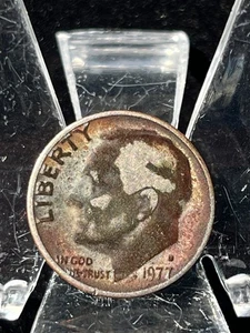 1977 D US Dime-Forest on FIRE, DDO  on mark -Annealing, cladding, strike errors - Picture 1 of 4