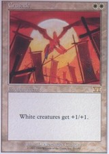 1x Crusade PL/MP, English MTG Classic Sixth Edition