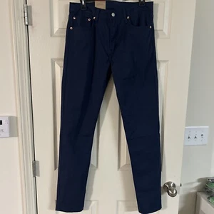 Levis Jeans Mens 512 Navy Blue Slim Taper Stretch Pants 32 x 34 - Picture 1 of 3