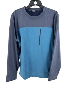 Outdoor Research Men's Blue Colorblock Emersion Fleece Crew Sweatshirt Large - Picture 1 of 5