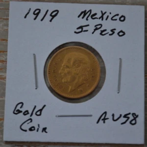 1919 Mexico Gold 5 Pesos - Picture 1 of 3